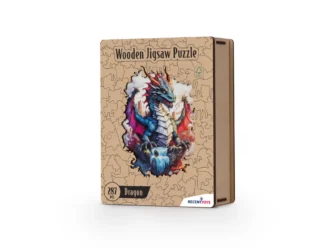 Wooden jigsaw puzzle dragon