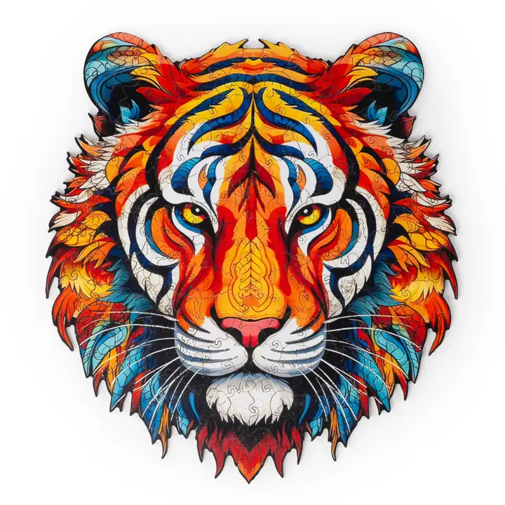 Wooden jigsaw tiger - Image 2