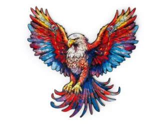 Alternative view of Wooden jigsaw puzzle eagle