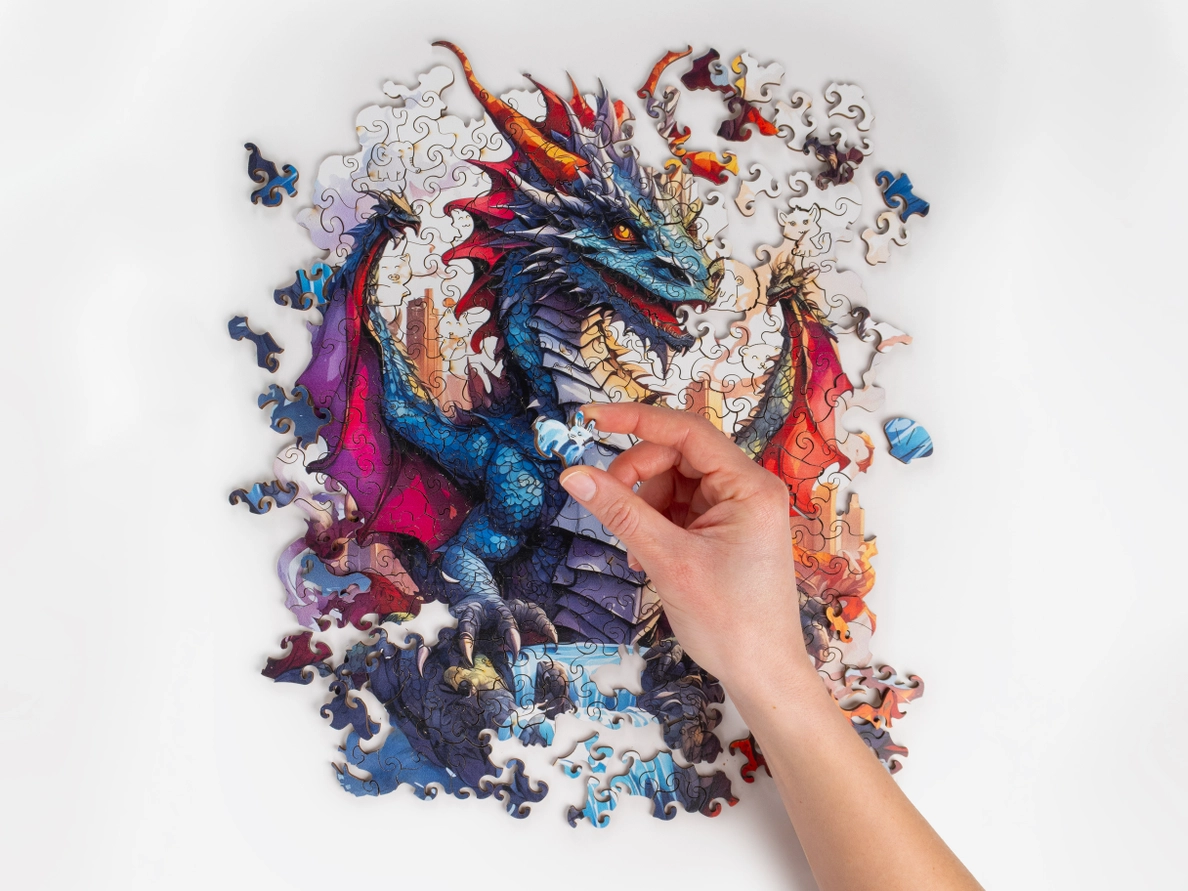 Wooden jigsaw puzzle dragon - Image 3