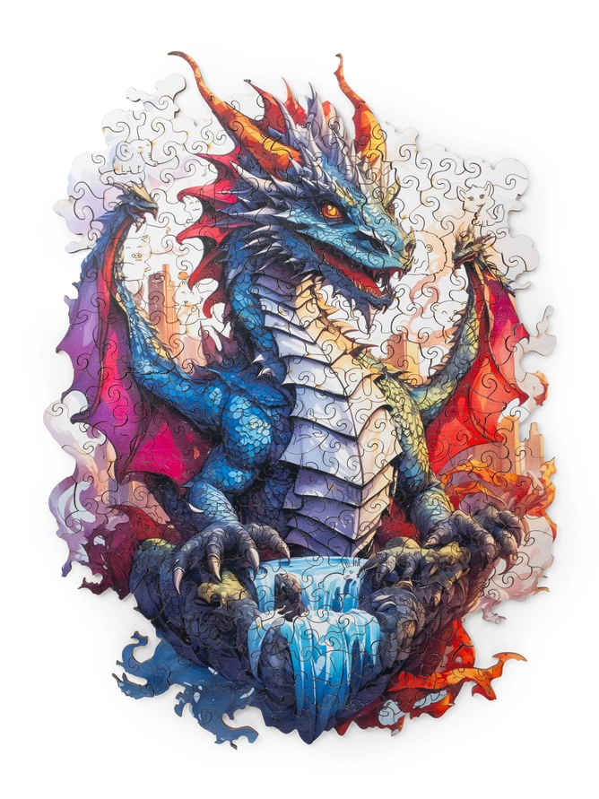 Wooden jigsaw puzzle dragon - Image 2
