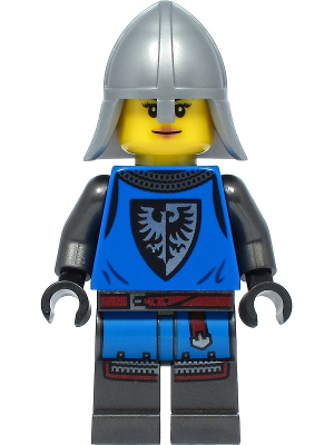 Lego Black Falcon - Female, Pearl Dark Gray Detailed Legs, Flat Silver Neck Protector Minifigure (cas555)