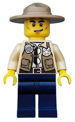 Lego Swamp Police - Ranger, Dark Blue Legs, Campaign Hat Minifigure (cty0512)