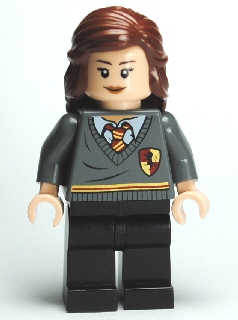 Lego Hermione Granger - Gryffindor Stripe and Shield Torso, Black Legs Minifigure (hp095)