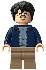 Lego Harry Potter - Dark Blue Open Jacket over Sand Blue Shirt, Dark Tan Medium Legs Minifigure (hp175)