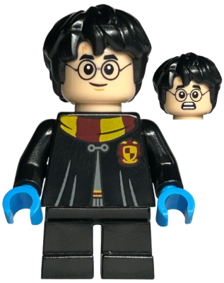 Lego Harry Potter - Black Torso Gryffindor Robe, Black Short Legs Minifigure (hp237)