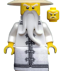 Lego Sensei Wu - The LEGO Ninjago Movie, White Robe, Zori Sandals, Raised Eyebrows Minifigure (njo0354)