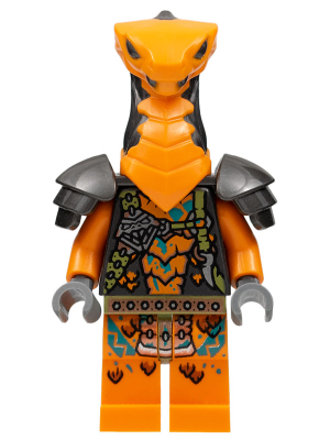 Lego Boa Destructor - Harness Torso, Orange Head, Shoulder Pads Minifigure (njo0752)