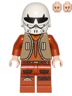 Lego Ezra Bridger - Dark Tan Vest, Helmet Minifigure (sw0574a)
