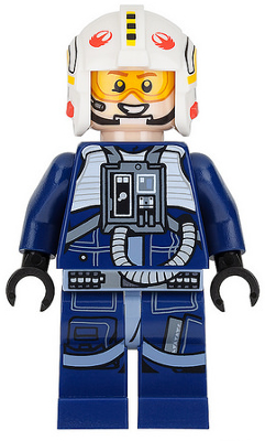 Lego Rebel Pilot Y-wing (Dark Blue Jumpsuit) Minifigure (sw0801)