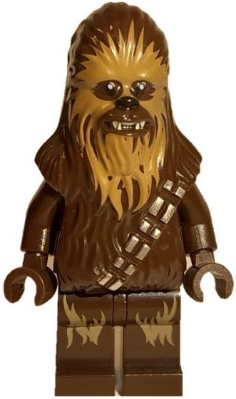 Lego Chewbacca - Dark Brown, Medium Nougat Face Fur, Dark Tan Leg Fur Minifigure (sw1253)