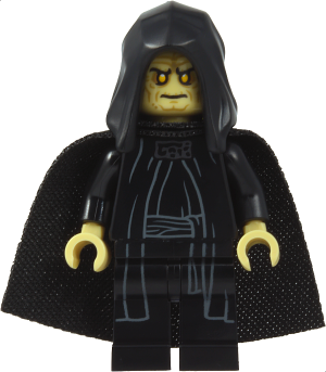 Lego Emperor Palpatine - Spongy Cape, Hood Basic, Yellow Eyes Minifigure (sw1263)